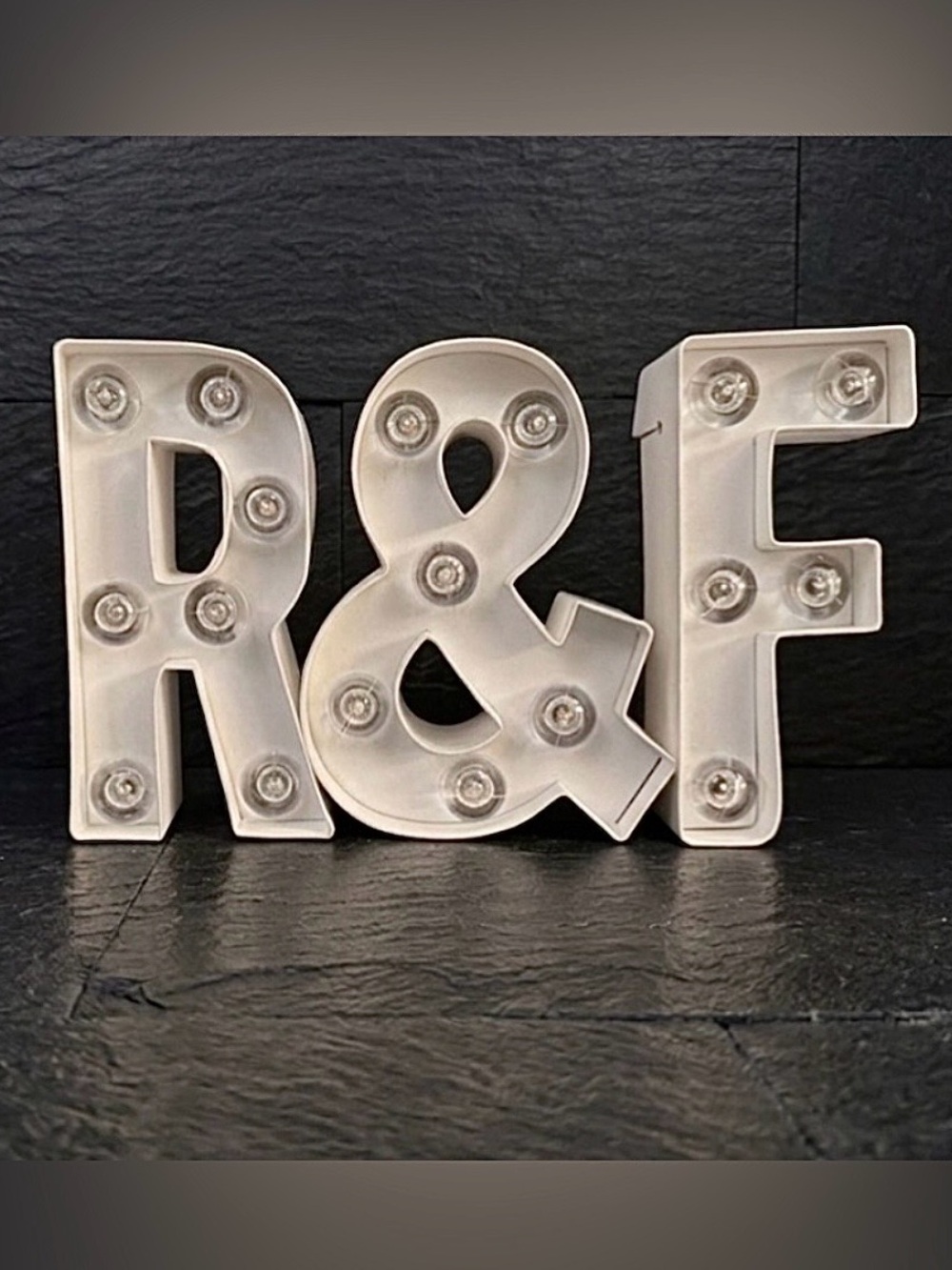 R&F White Marquee Letters Decor - Picture 1 of 1